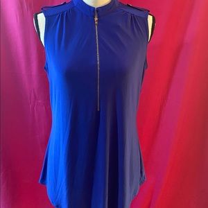 🎽Per Seption Woman’s Blue Front Zipper Top Size L